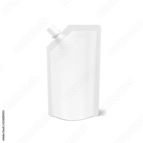 Realistic Blank Clear Spout Pouch Doy Bag