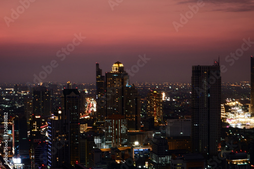 City scape on sathorn , Bangkok, Thailand