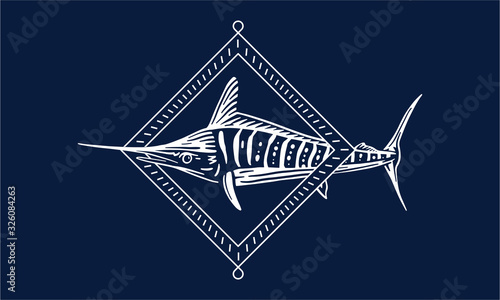 marlin on dark background