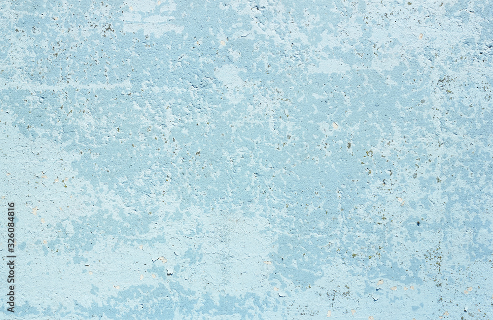 Aged textured concrete wall background painted with light blue color for your design, closeup, copy space Aged textured concrete wall background painted with light blue color for your design, closeup, copy space