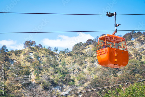 cable car on top of the mountain, in Haridwar to mansa Devi temple