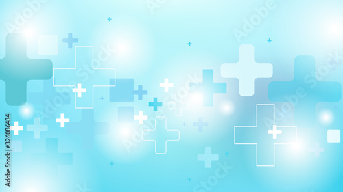 Geometric symbol background In blue tones (medical)