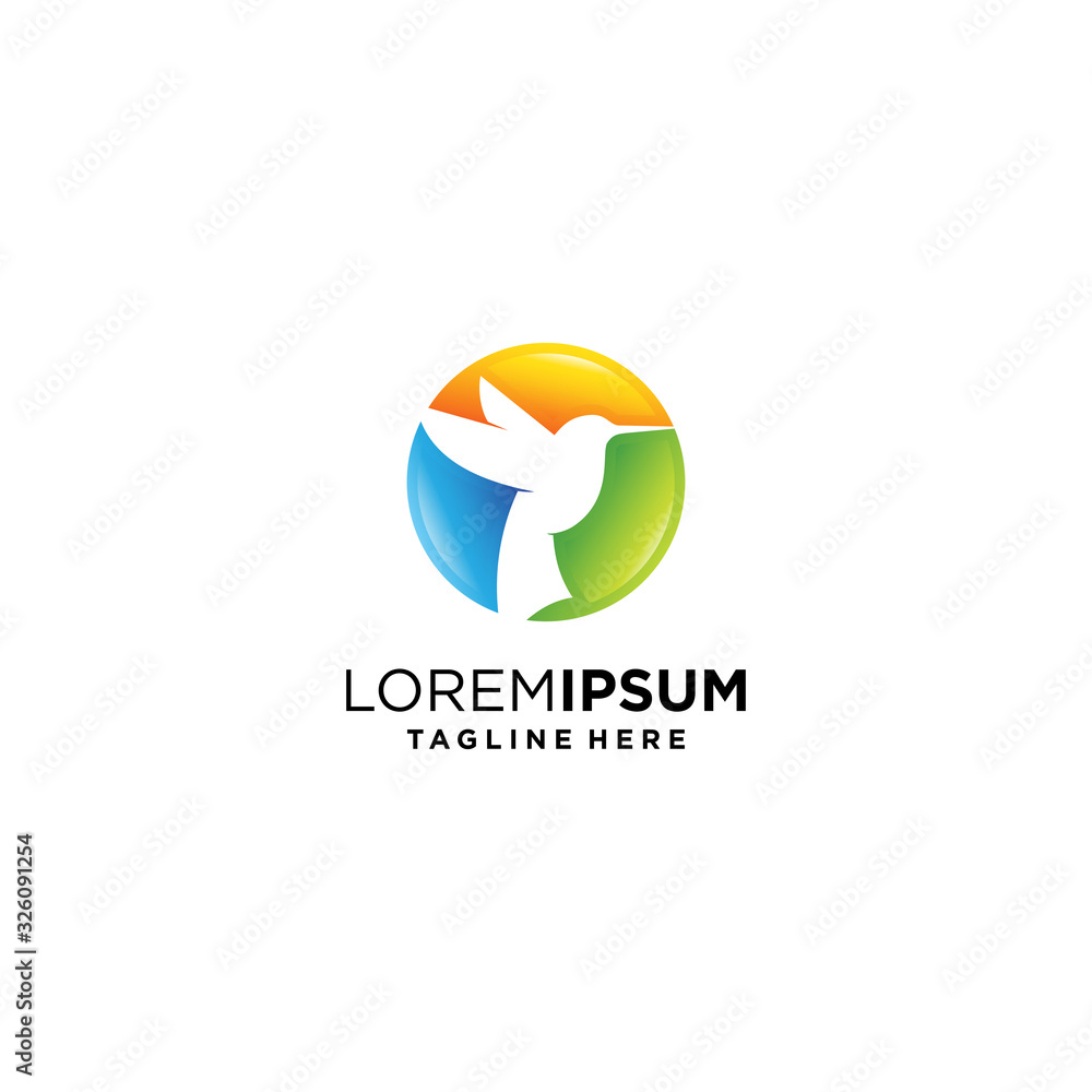 Bird logo design, negative space of bird vector Bird logo design, negative space of bird vector