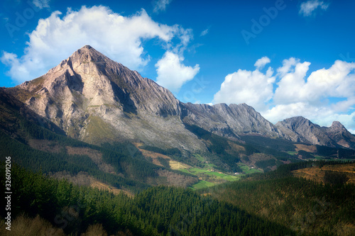 mountains of Basque Country in Urkiola Natural Park photo