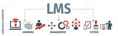 LMS learning management system vector illustration