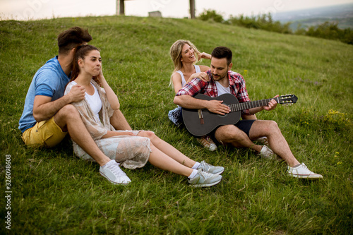 Group od young people havin...