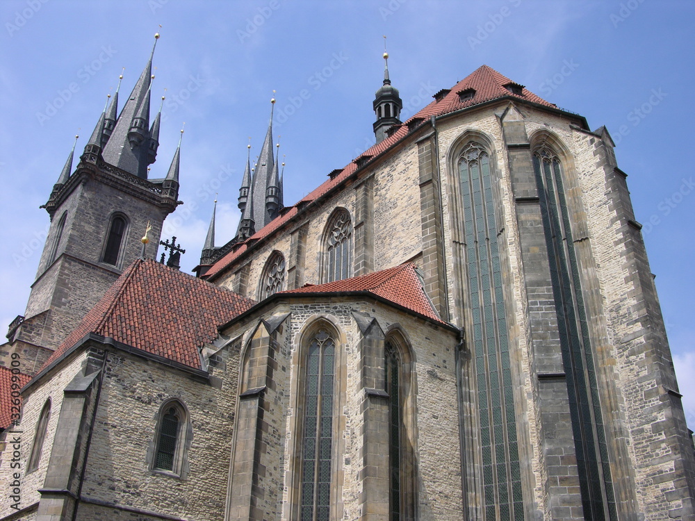 Prague, Czech Repub., Tyn Church, East End