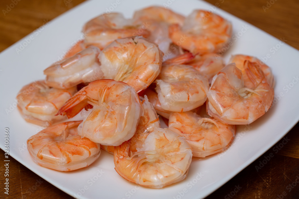 Steamed Shrimp on a plate Steamed Shrimp on a plate