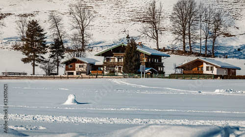 Beautiful alpine winter wonderland at Flachau, Salzburg, Austria