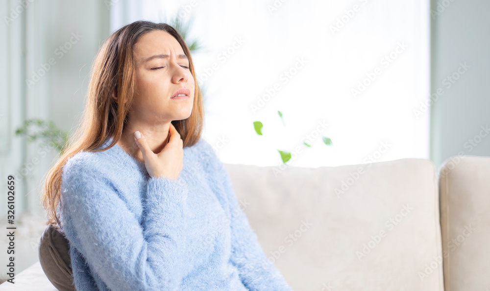 Young woman suffering from cold. Young woman suffering from cold.