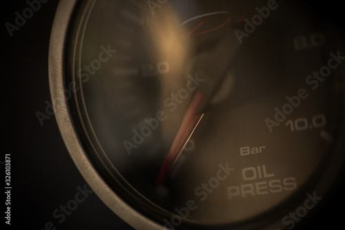 Obraz na płótnie Car oil pressure gauge