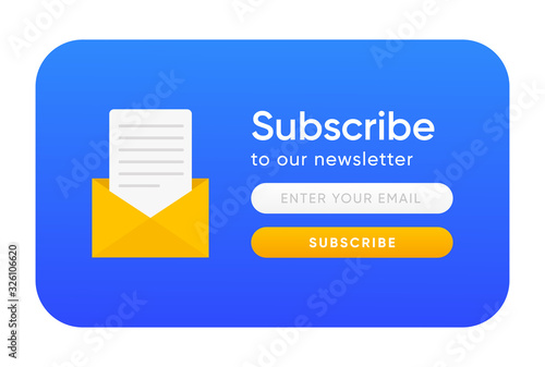 Email subscribe , flat vector design