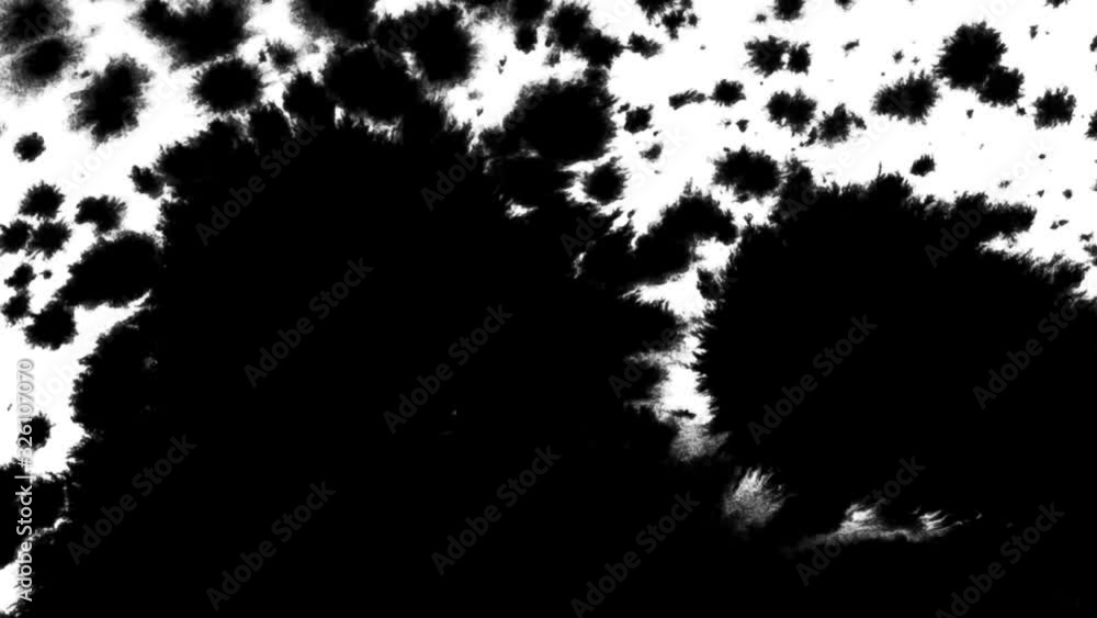 Organic Smooth Black Ink Bleed, Blots on Paper Matte Luma Overlay or Background Organic Smooth Black Ink Bleed, Blots on Paper Matte Luma Overlay or Background