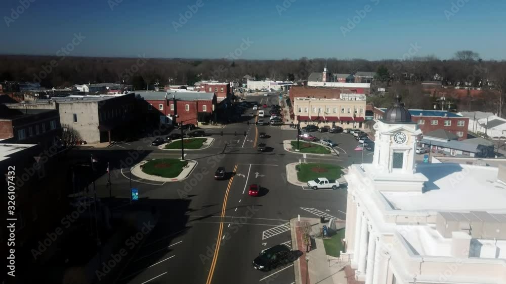 Aerial Flyover David County Courthouse in Mocksville NC Aerial Flyover David County Courthouse in Mocksville NC
