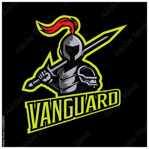 guardian esport mascot gaming angelic mythology saint nativity icon logo vector illustration