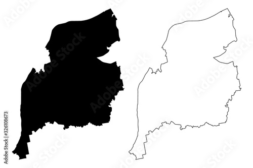 Ventspils Municipality  Republic of Latvia  Administrative divisions of Latvia  Municipalities and their territorial units  map vector illustration  scribble sketch Ventspils map