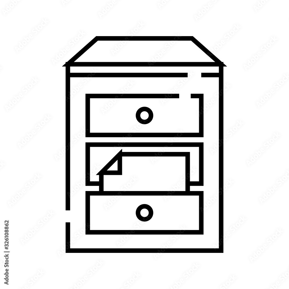 Files case line icon, concept sign, outline vector illustration, linear symbol. Files case line icon, concept sign, outline vector illustration, linear symbol.
