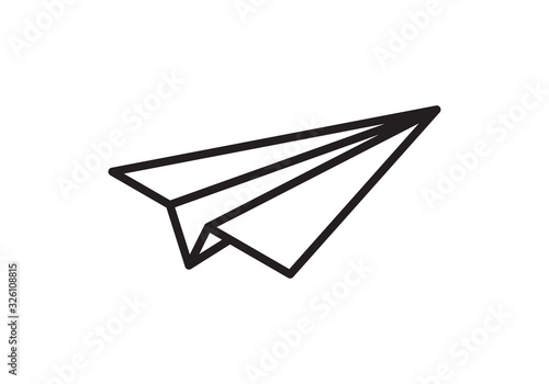 Paper plane vector thin lin...