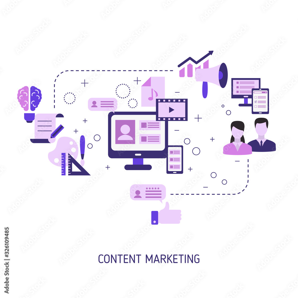 Fototapeta premium content marketing concept