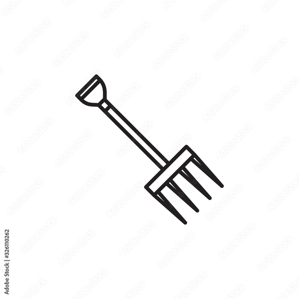 Fork garden icon vector design template Fork garden icon vector design template
