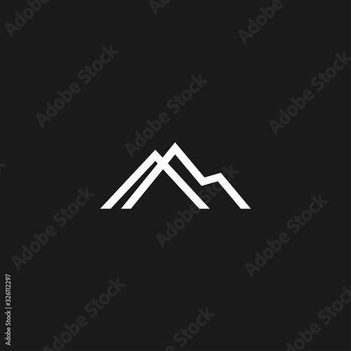 Mountain logo Icon template design in Vector illustration 