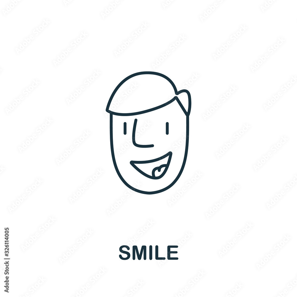 Smile icon from success collection. Simple line element Smile symbol for templates, web design and infographics