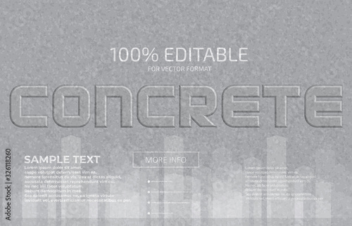 Wall with concrete texture, vector.