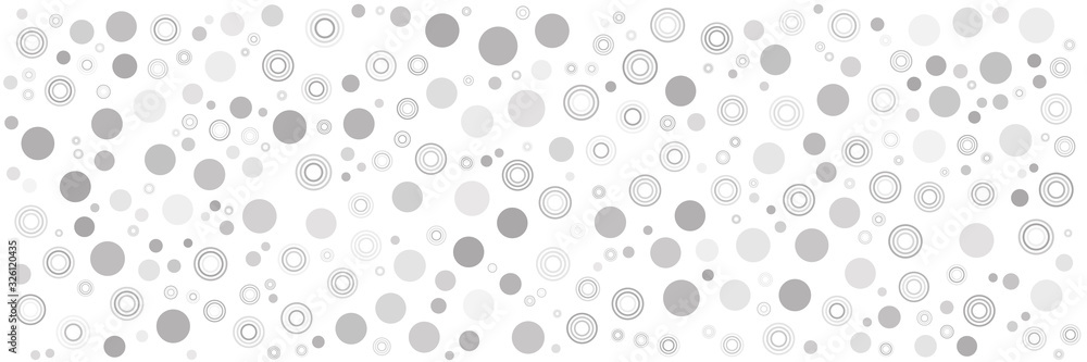 Black white dot circle pattern wide banner background Black white dot circle pattern wide banner background