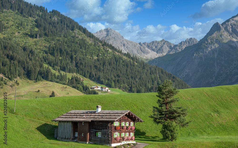 Idylle im Kleinwalsertal bei Mittelberg,Vorarlberg,Österreich