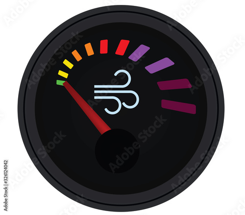 Air quality gauge. vector illustration