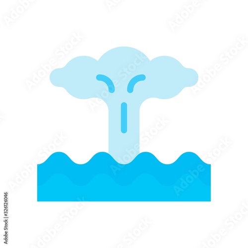 climate related water flood or tsunami vector in flat style,