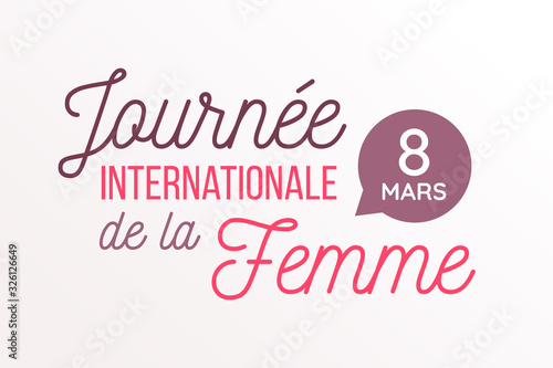 Journée Internationale de la Femme - 8 Mars