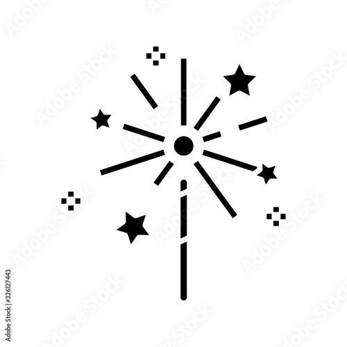 Bengal fires black icon, concept illustration, vector flat symbol, glyph sign.