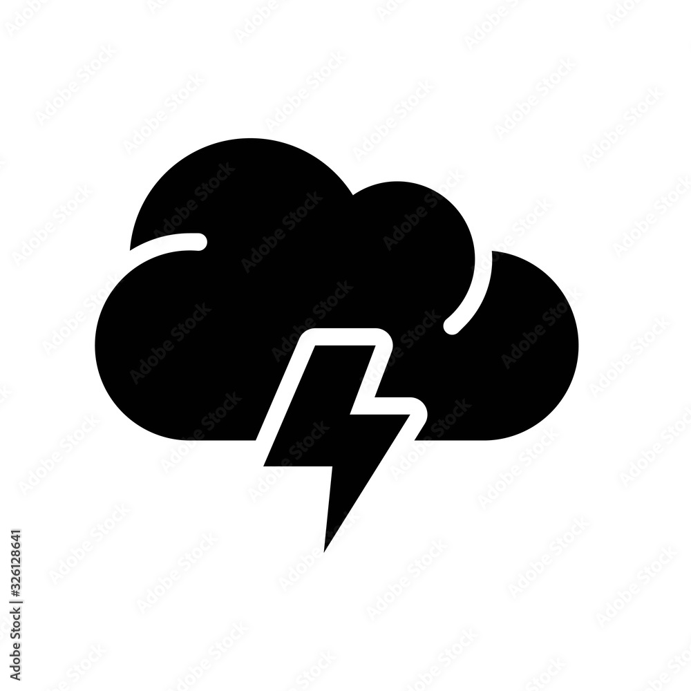climate related clouds with electric shock or thunderbolt vector in solid design, climate related clouds with electric shock or thunderbolt vector in solid design,