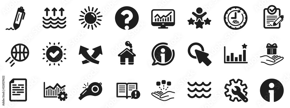 Customisation, Global warming and Question mark signs. Whistle, Waves and Sun icons. Signature Rfp, Information and Efficacy icons. Waves, Consolidation and Operational excellence. Vector Customisation, Global warming and Question mark signs. Whistle, Waves and Sun icons. Signature Rfp, Information and Efficacy icons. Waves, Consolidation and Operational excellence. Vector