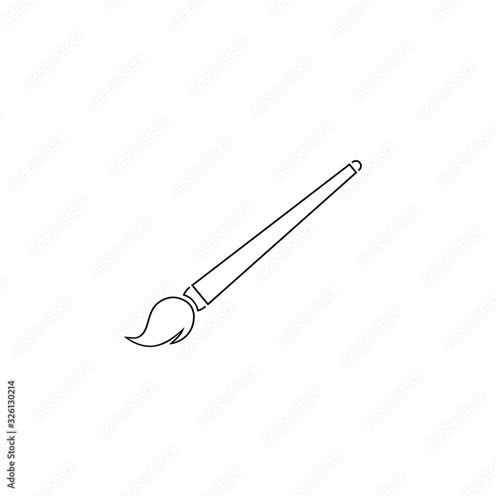 Brush line icon in flat style. Art symbol for your web site design, logo, app, UI Brush line icon in flat style. Art symbol for your web site design, logo, app, UI