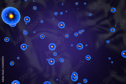 Εκτύπωση καμβά Particles floating in the quantum field