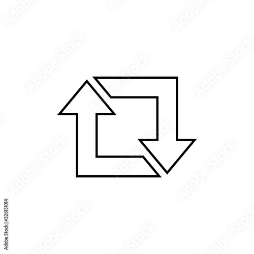 Repost line icon, repost symbol, repost sign. Vector illustration