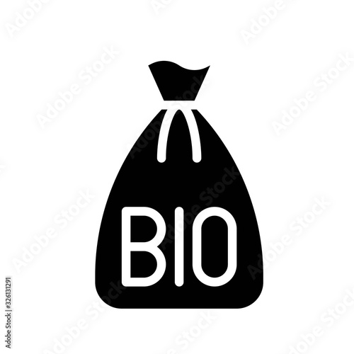 environment related written text on sack vector in solid design,