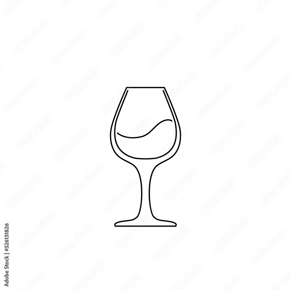 Wine line icon symbol logo template. Vector Wine line icon symbol logo template. Vector