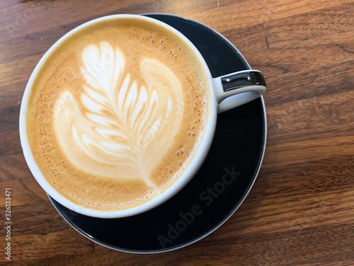 latte art in a saucer