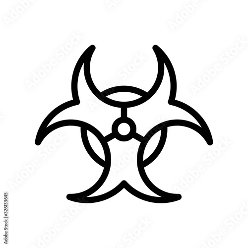 pollution related hazard or dangerous sign vector in lineal style,