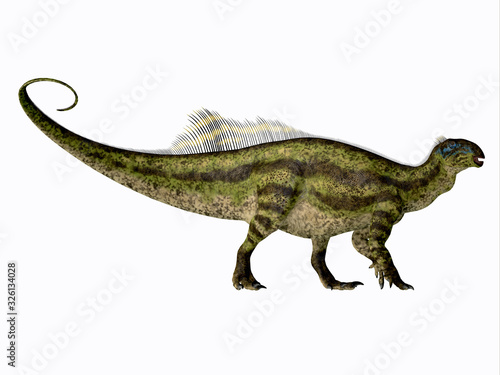 Tenontosaurus Dinosaur Side Profile - Tenontosaurus was an ornithopod herbivorous dinosaur that lived in North America during the Cretaceous Period. © Catmando