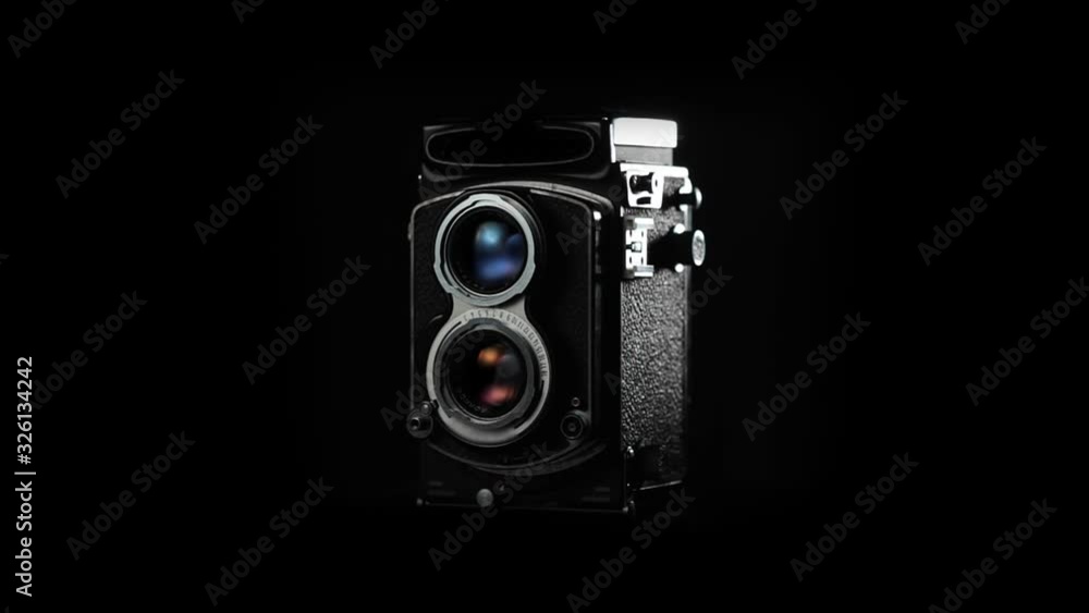 Antique video camera in dark room Antique video camera in dark room