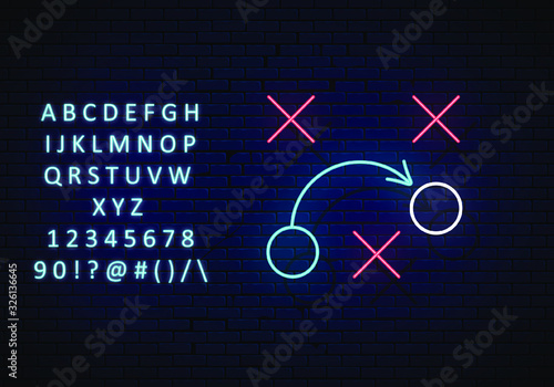 plan to win neon color with letters