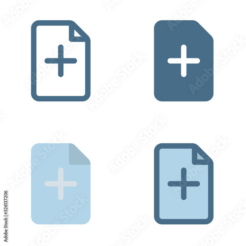 add file icon in isolated on white background. for your web site design, logo, app, UI. Vector graphics illustration and editable stroke. EPS 10.