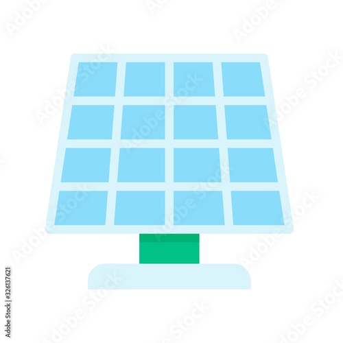 sustainable or recycle related solar panel vector in flat style,