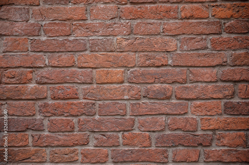 background of the texture of the red brick wall