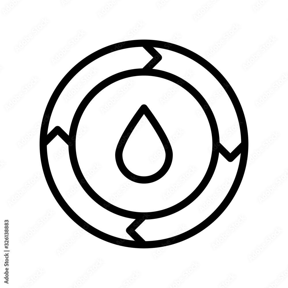 sustainable or recycle related recycling water vector in lineal style, sustainable or recycle related recycling water vector in lineal style,