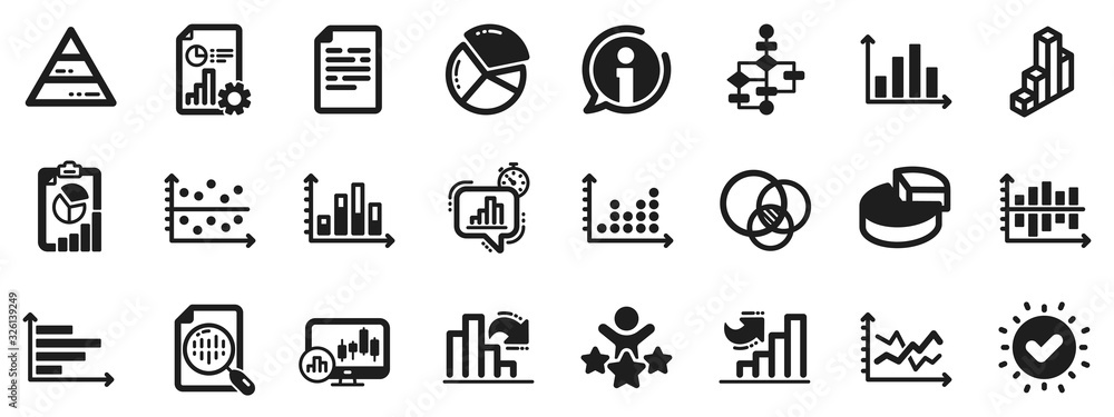 Report, 3D Chart, Block diagram and Dot Plot graph icons. Charts and Diagrams icons. Trend, Pyramid and Pie chart report symbols. Presentation infochart, process flow diagram. Vector Report, 3D Chart, Block diagram and Dot Plot graph icons. Charts and Diagrams icons. Trend, Pyramid and Pie chart report symbols. Presentation infochart, process flow diagram. Vector